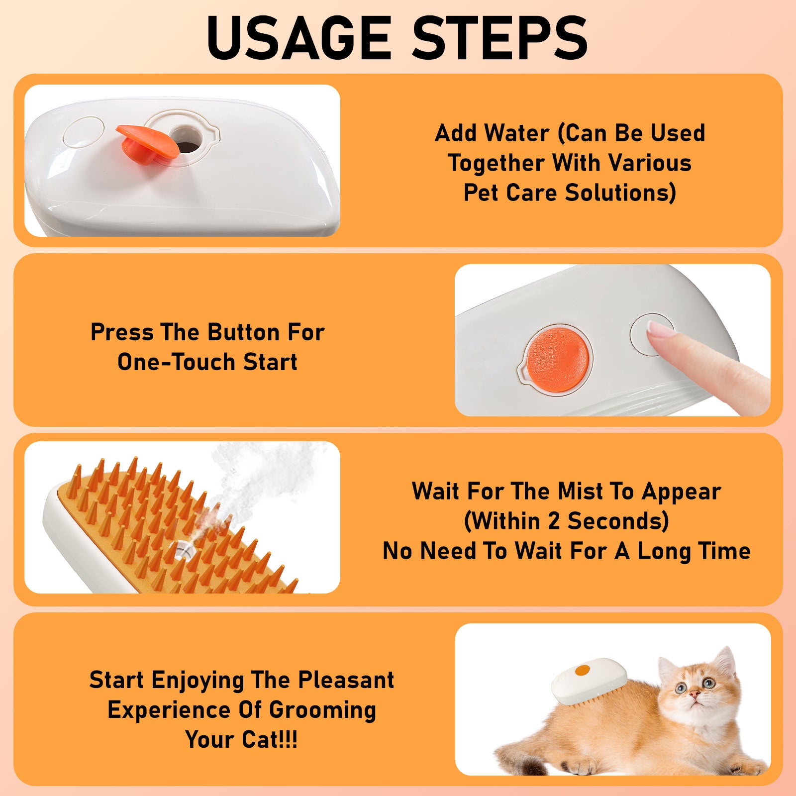 Steam Brush for Pets